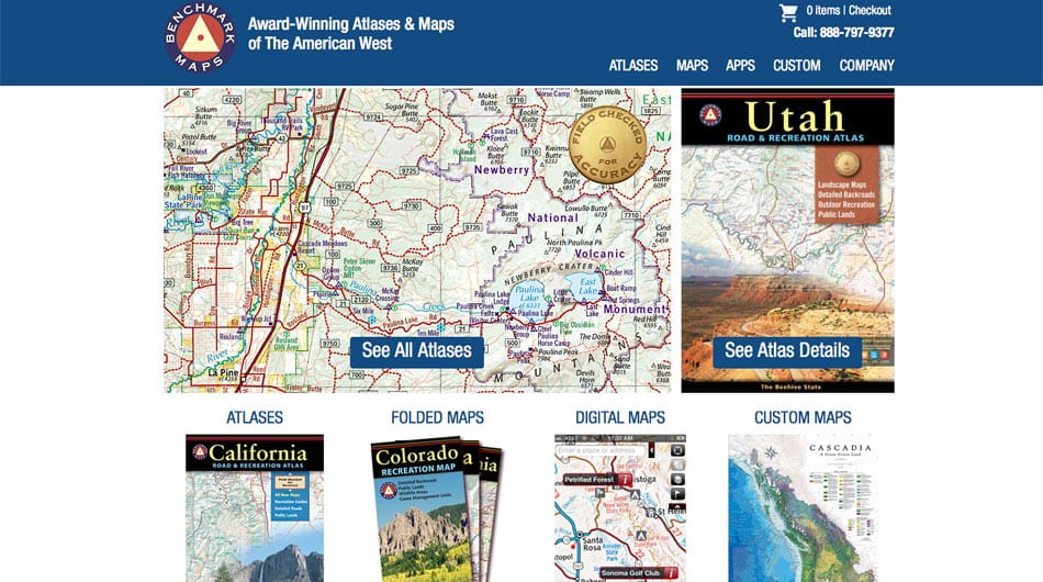Benchmark Maps website redesign