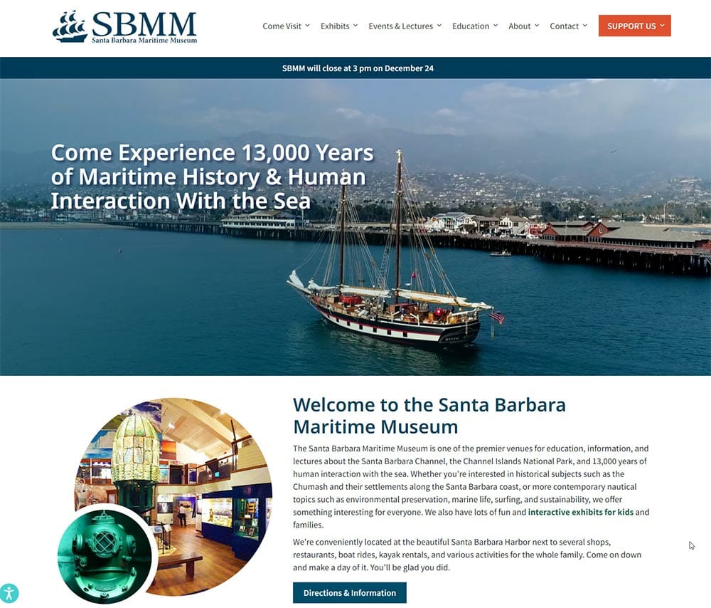 Santa Barbara Maritime Museum Website